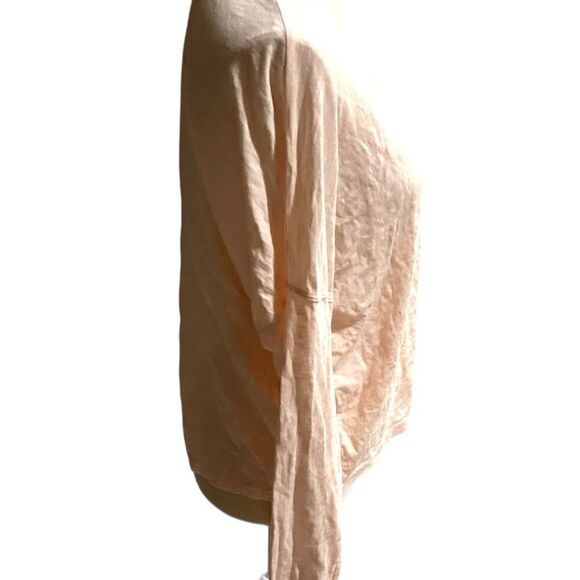 Bobi Los Angeles | Slub Top Pink Long Sleeve Button Down Size M Retail $66 - Picture 7 of 9